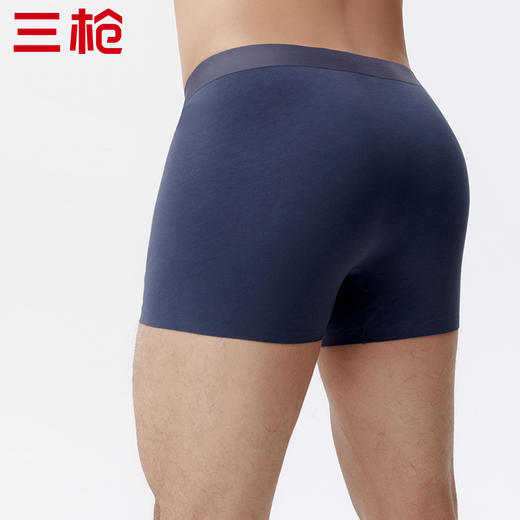 Threegun三枪 【高支棉】无痕男士大版平角短裤四角内裤（1条装）-50807B031 商品图7