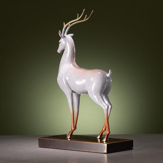 【6F】朱炳仁铜 福禄呈祥 铜鹿客厅玄关摆件工艺品家居装饰品办公室摆设开业礼品 福禄呈祥 商品图4