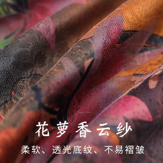 OLG-18J548 香云纱真丝连衣裙夏季女装短袖小个子旗袍刺绣桑蚕丝宽松裙子夏天 商品图6