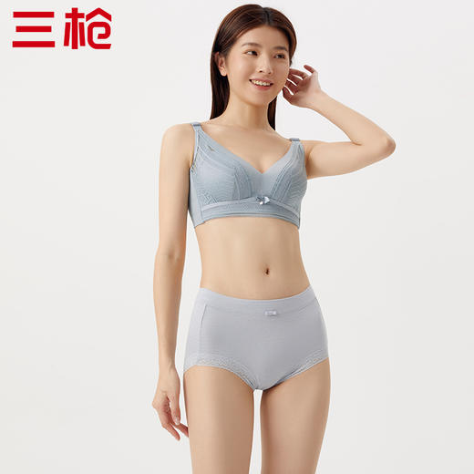Threegun三枪(旗下百利安品牌)半件围无钢圈泡棉文胸-L32213N11 商品图0