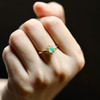 冰种阳绿厚庄翡翠蛋面雪花戒指18k黄金钻石镶嵌 商品缩略图10
