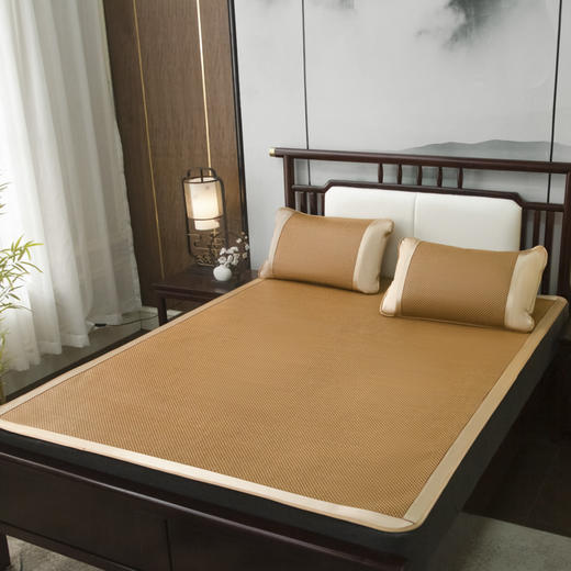 【送枕套！】夏天凉席藤席冰丝席子可折叠空调软席单双人学生宿舍，适合宝宝、女士、男士，老人使用，清爽夏日 商品图3