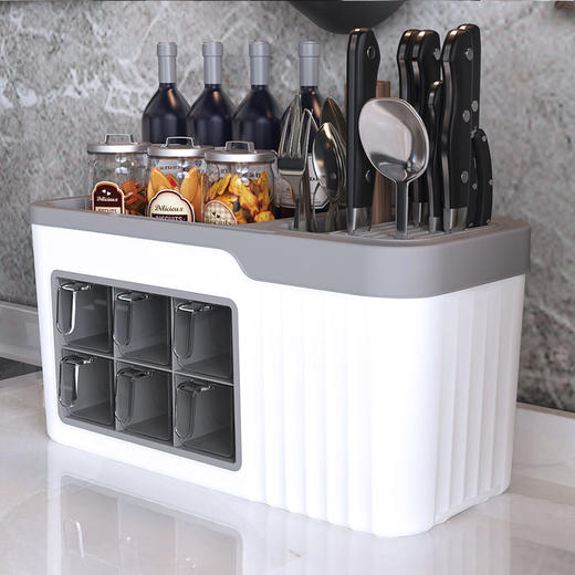 【厨房不凌乱，下厨成享受】多功能爆款调料盒，厨房置物架刀架，调料收纳架调味罐收纳盒，厨房收纳神器热卖 商品图5