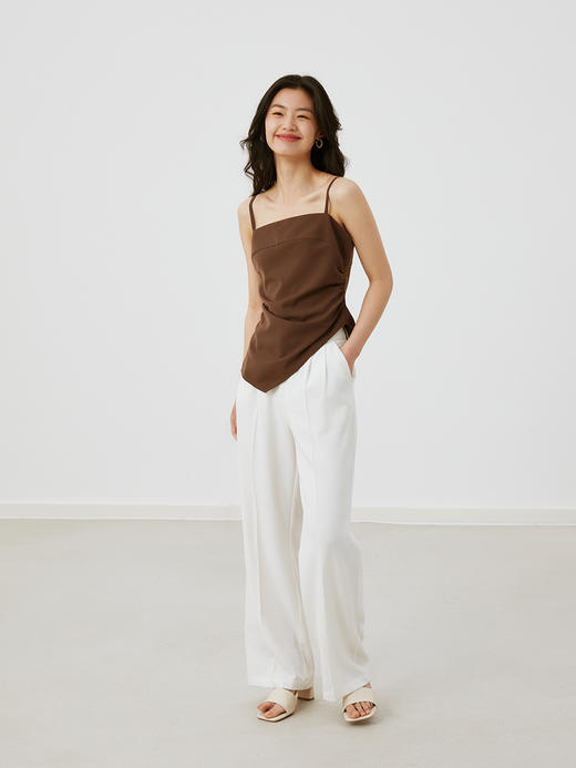 HeyDress复古吊带背心女夏季高腰不规则斜摆设计感小众外穿上衣 商品图1