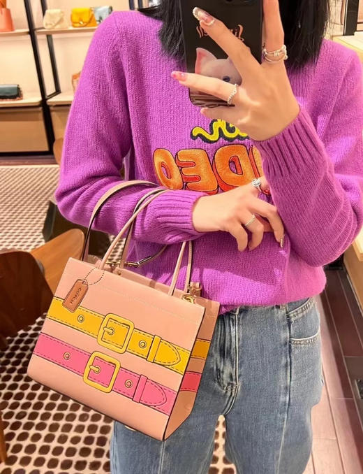 年中大促🎉Cach专柜走秀款cashin tote22，粉色款折扣🉐2680￥直邮 商品图5