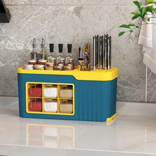 【厨房不凌乱，下厨成享受】多功能爆款调料盒，厨房置物架刀架，调料收纳架调味罐收纳盒，厨房收纳神器热卖 商品图8