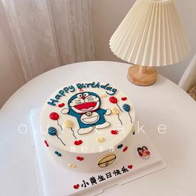 哆啦A梦/叮当猫/机器猫手绘蛋糕-低糖处理无添加