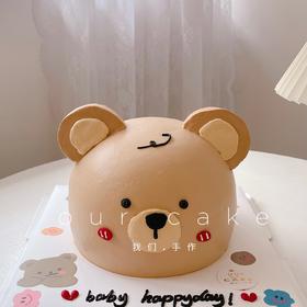 立体戴帽子的熊熊蛋糕-低糖处理无添加