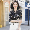 新款中袖时尚洋气波点衬衣气质通勤显瘦绿色休闲质感职业装女衬衫 MGG-HYN-2117 商品缩略图3