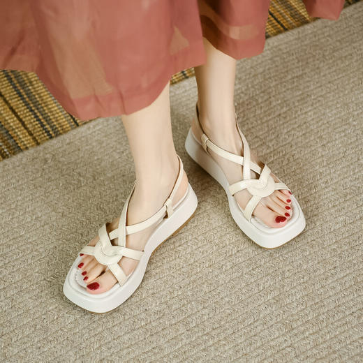 厚底舒适，松糕棉柔踩云朵感凉鞋YSL0091 商品图8