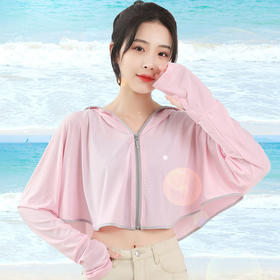 QM-QM000216夏季冰丝衣连帽女户外骑车开车一体口罩服衫