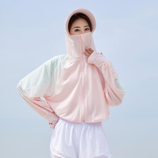 QM-QM000360新款拼色衣女 夏季防冰丝服 骑行外搭衫 商品图3