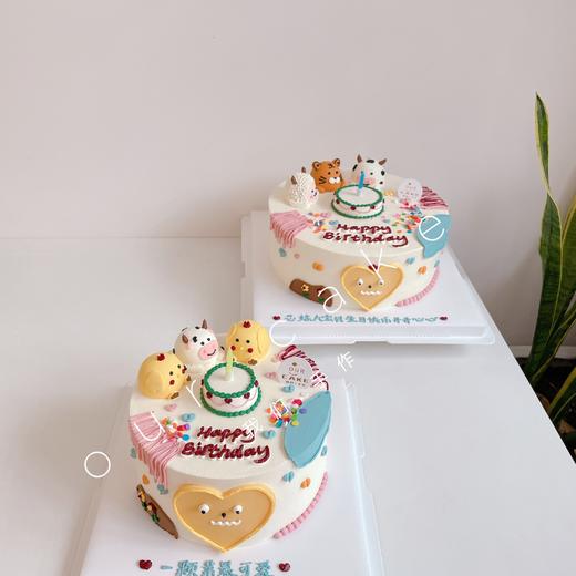 小动物卡通蛋糕（备注要什么小动物以及要画生日帽的小动物，无备注则按原图）-低糖处理无添加 商品图4