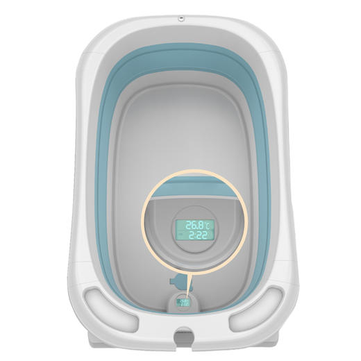 【顺丰包邮】贝稚宝贝加厚加宽智能感温儿童折叠浴盆 商品图2