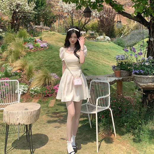 （清仓现货）【社群供K】收腰初恋茶歇仙女连衣裙 商品图4