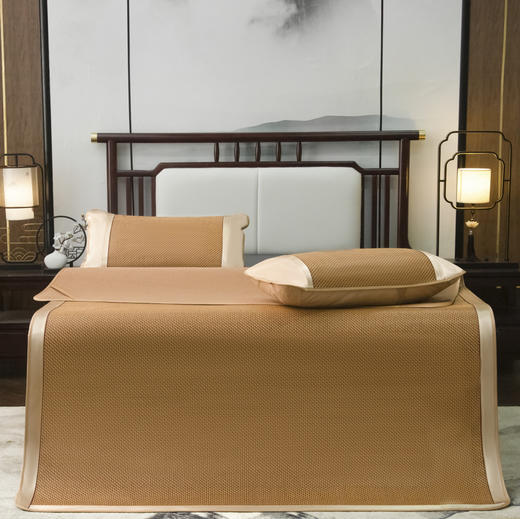 【送枕套！】夏天凉席藤席冰丝席子可折叠空调软席单双人学生宿舍，适合宝宝、女士、男士，老人使用，清爽夏日 商品图1