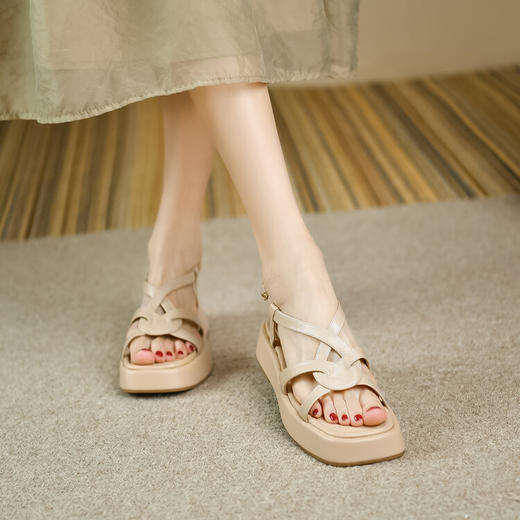 厚底舒适，松糕棉柔踩云朵感凉鞋YSL0091 商品图3