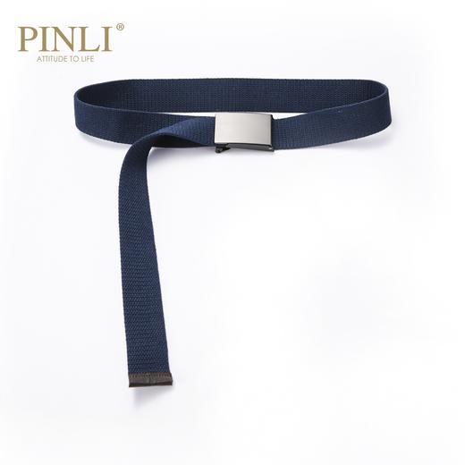 PINLI品立2021夏季新款男女同款百搭蓝色编织帆布腰带D212718427 商品图2