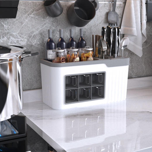 【厨房不凌乱，下厨成享受】多功能爆款调料盒，厨房置物架刀架，调料收纳架调味罐收纳盒，厨房收纳神器热卖 商品图6