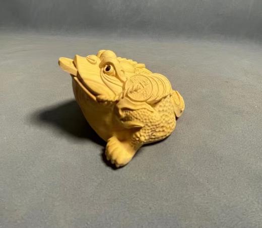 铜钱金蟾°黄杨木小摆件/把件 商品图1