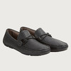 FERRAGAMO 菲拉格慕 男士皮革GANCINI开车莫卡辛鞋 黑色 713330 商品缩略图0