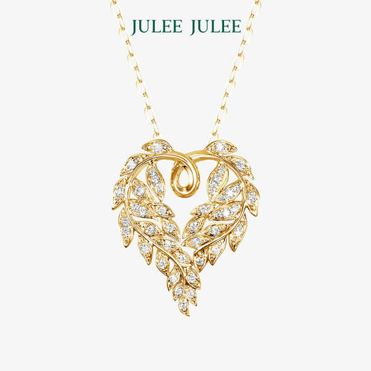 【麦穗】JULEE JULEE茱俪珠宝 18K白金钻石吊坠项链耳饰戒指套装 商品图2