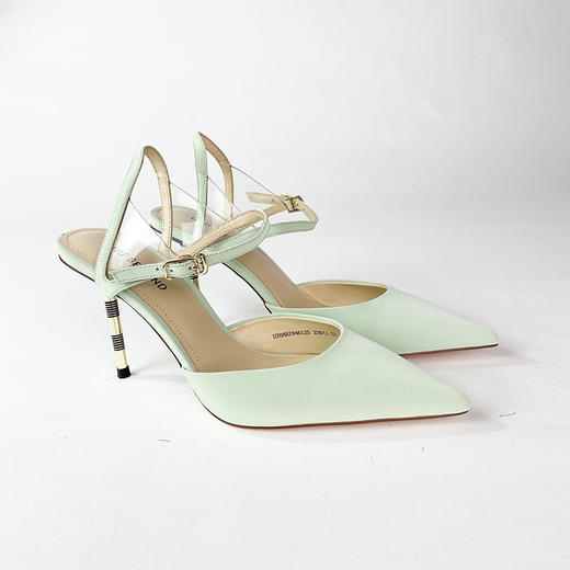 IUIU SECOND 夏季超高跟牛皮尖头后空凉鞋U20AH19461 商品图0