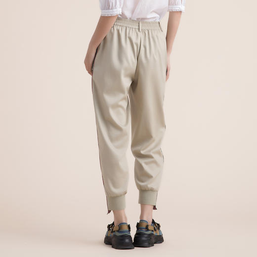 谜底天丝休闲裤女2022夏季新款垂坠质感直筒收脚九分裤222MK0637 商品图2