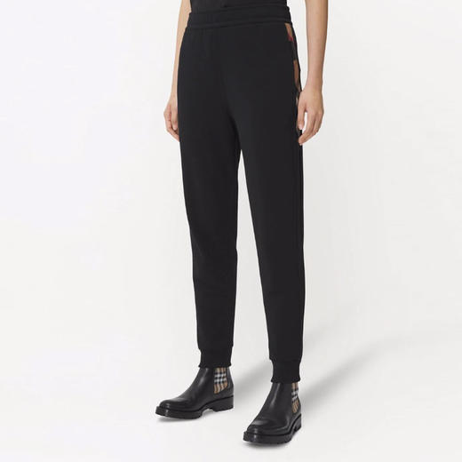 【二】BURBERRY 巴宝莉 女士棉质休闲运动裤 黑色 8046056 A1189 商品图1