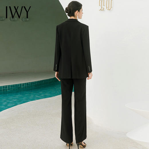 IWY/黑色职业西装套装女OL气质优雅工作服高端经理阔腿裤显瘦时尚22CCVP0057 商品图2