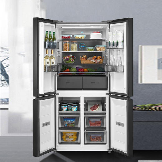 康佳（KONKA）558升变频一级能效十字对开门电冰箱 风冷无霜 钢化玻璃面板BCD-558WD4EBLP 商品图6