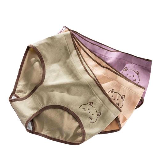 暖心猫猫裤中低腰透气女士暖色系可爱风少女纯棉内裤 心选到家 商品图4