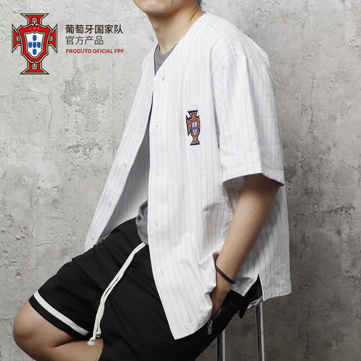 葡萄牙国家队官方商品丨球员印号条纹衬衫短袖亲子款C罗足球迷 商品图1