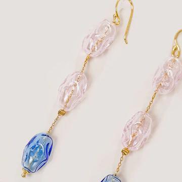 订购8周到｜Ninfa-Maria-粉蓝色 玻璃 耳环［葡萄牙设计师］ 商品图3