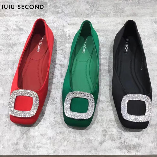 IUIU SEONC2022春夏新款雅致真丝浅口平底鞋U22AE11331 商品图0