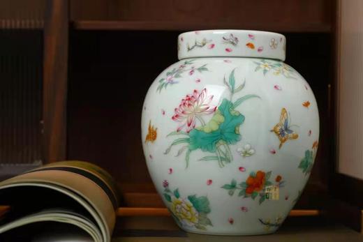 蝶恋花双盖茶叶罐 商品图0