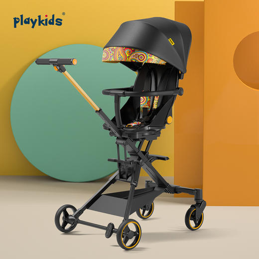 playkids高景观遛娃婴儿车溜娃手推车可折叠可上飞机带遮阳棚 心选到家 商品图3