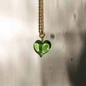 北京仓｜Ninfa-Heart-爱心 项链（绿色）［葡萄牙设计师］