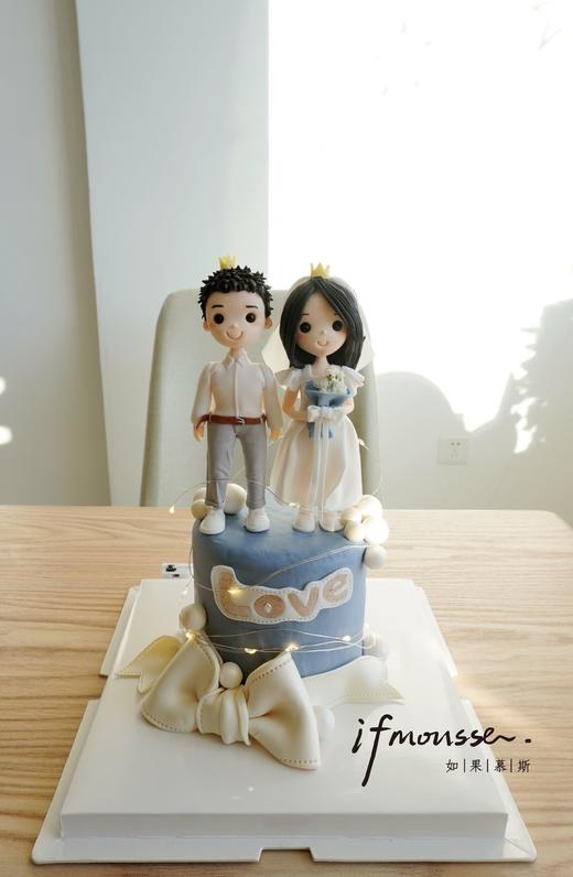 「翻糖」红丝绒纪念结婚定制人物 商品图0