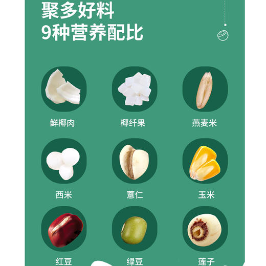 椰威椰奶清补凉280g*6罐/箱 海南小吃  9种食材精心调配 商品图4