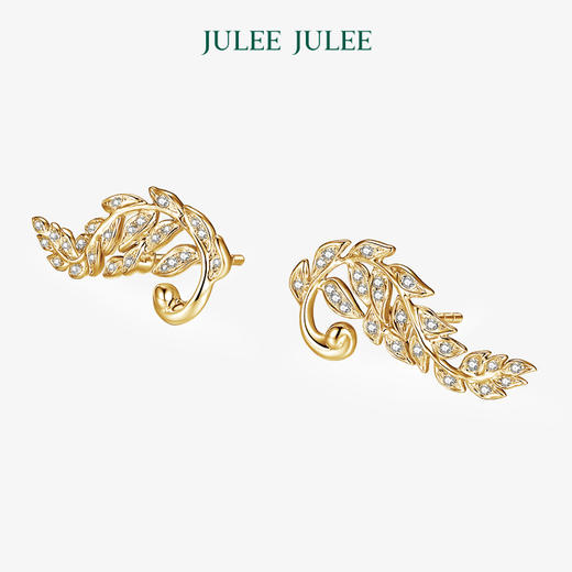 【麦穗】JULEE JULEE茱俪珠宝 18K白金钻石吊坠项链耳饰戒指套装 商品图4
