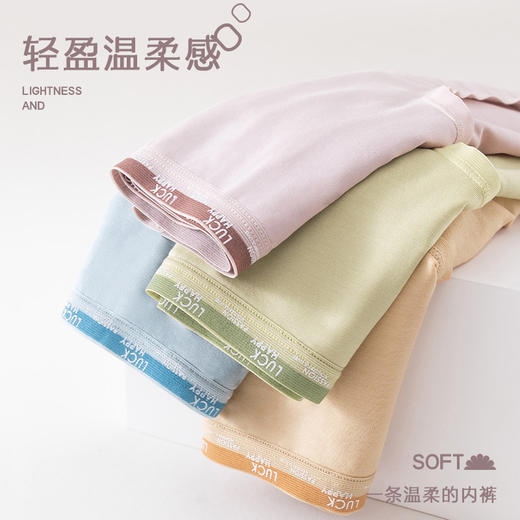 60支莫代尔内裤女士中腰无痕少女全棉透气内裆舒适大码三角裤 心选到家 商品图1