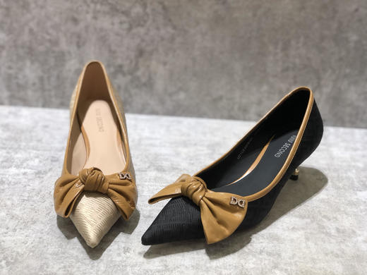 IUIU SECOND夏季时尚蝴蝶结元素浅口细跟女单鞋 商品图0