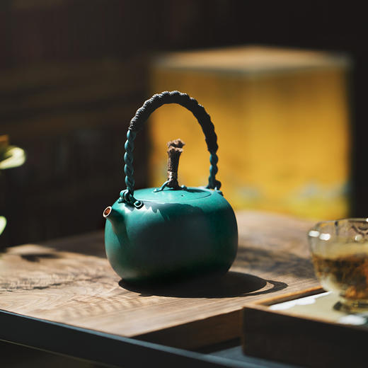 朱炳仁铜 单人便携泡茶壶 鹤喜欢庆套装-分销 商品图3