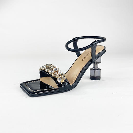 IUIU SECOND夏季时尚仿钻方头中跟凉鞋 商品图0