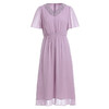 乔万尼真丝连衣裙女气质显瘦新款紫色桑蚕丝长裙EF2E409701 商品缩略图4