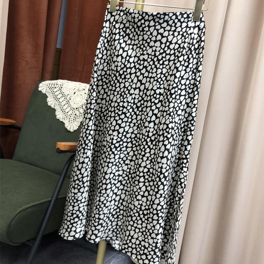 丁摩  真丝半身裙重磅真丝侧开叉桑蚕丝裙子Q122046-DA499 商品图4