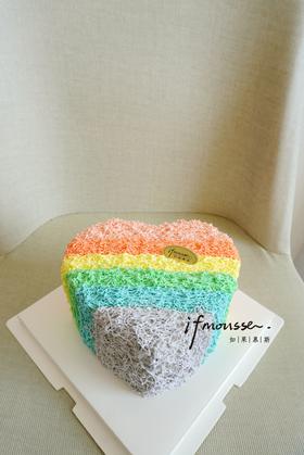 「女士」彩虹心形蛋糕