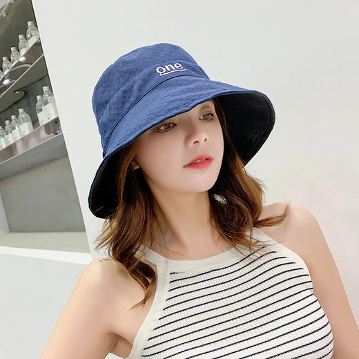 狼族优选【热卖网红ins太阳帽盆帽】双面渔夫帽女日系春夏季时尚饰品百搭防晒遮阳帽子 商品图2