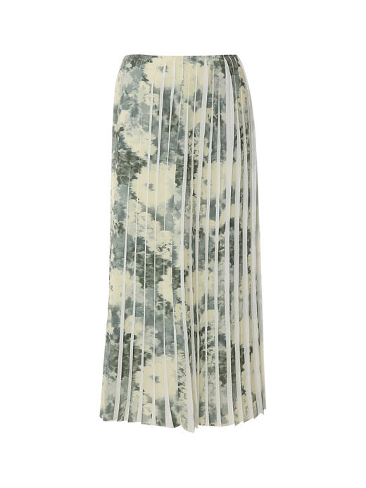 VIMAGE纬漫纪夏季新款印花百褶A字裙过膝半身裙女V1706320 商品图5